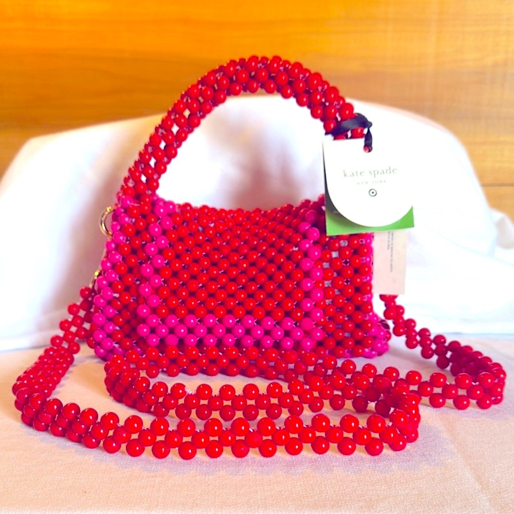 Kate Spade New York x Target Beaded Red and Pink Crossbody Bag
